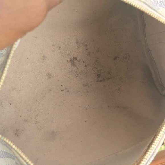 Louis Vuitton Checkered Tan Brown Handbag Women 10x10 Inches Medium - Picture 14 of 16